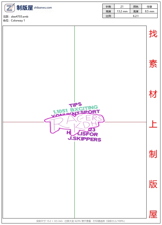zbw4703_赛车手活动宣传图_章仔字母_服装