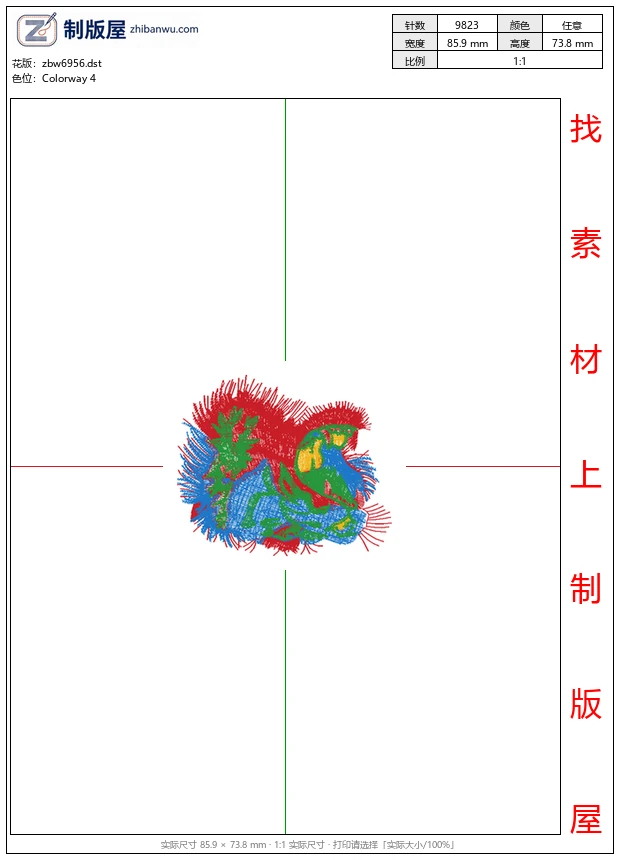zbw6956_虎头图案