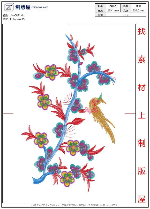 zbw8871_鸟美丽花卉