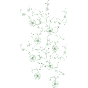 绿色藤蔓花卉图案