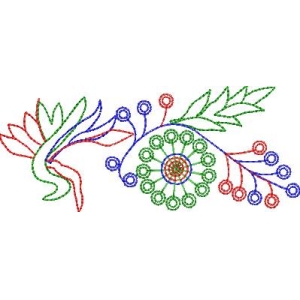 彩色花卉图案设计图