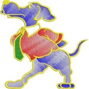 卡通狗穿衣服图案