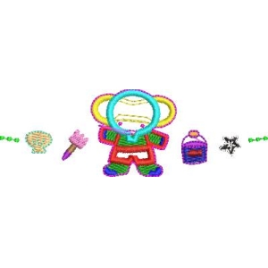 彩色刺绣玩具图案