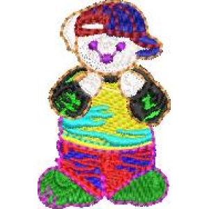 卡通熊穿运动装