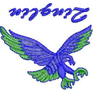 蓝色鹰徽章图案