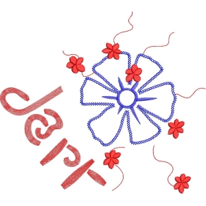 刺绣花卉图案设计
