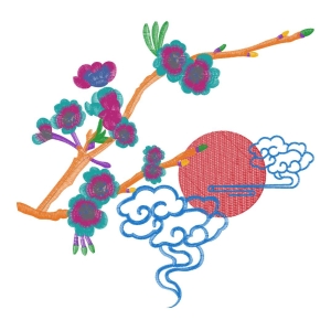 美丽花卉汉服