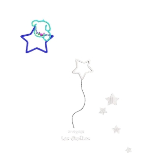星星上的小动物图案
