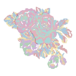 十字绣美丽花卉