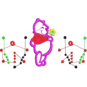 卡通角色与分子结构图示