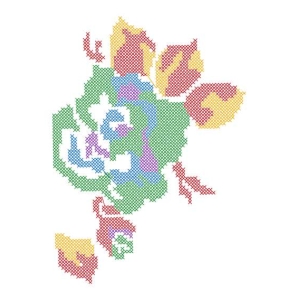 十字绣美丽花卉