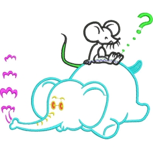 小鼠骑大象思考