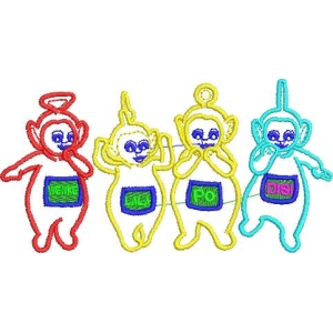 四色小电视角色卡通图