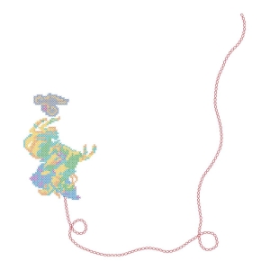 骑马十字绣