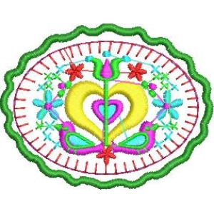 彩色刺绣花卉图案