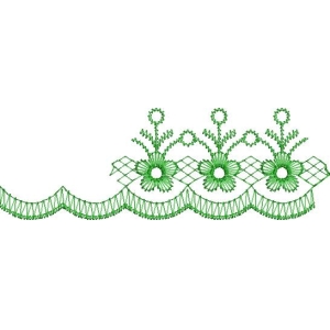 绿色蕾丝花边图案