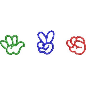三色手势图案