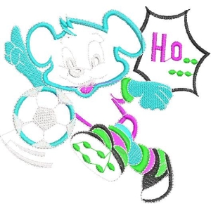 卡通角色踢足球