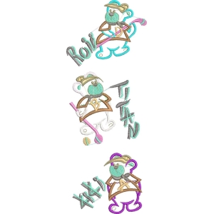 卡通人物与字母装饰图案