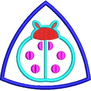 彩色瓢虫刺绣图案