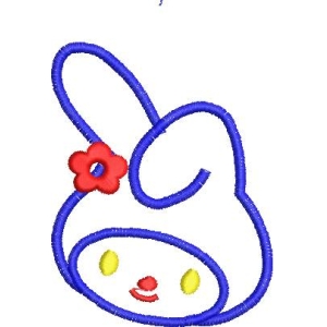 蓝色兔子卡通图案