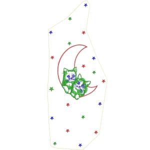 星空下的猫咪图案
