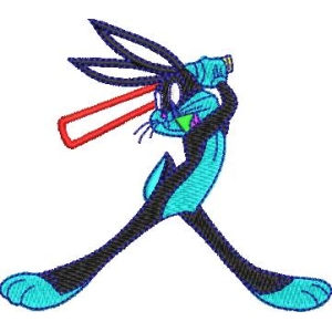 兔八哥持光剑战斗