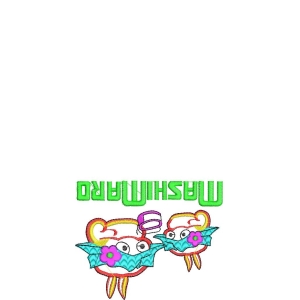 卡通螃蟹图案刺绣设计