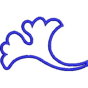蓝色波浪形图案