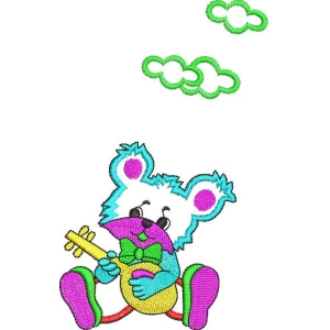 彩色小熊弹吉他