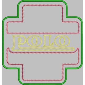 刺绣风格的POLO标志
