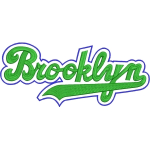 绿色刺绣Brooklyn字样