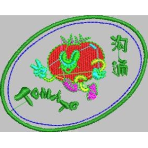 番茄卡通徽章