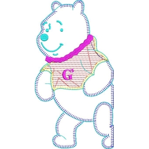 小熊维尼刺绣设计图