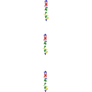 彩色刺绣HAPPY字样重复图案