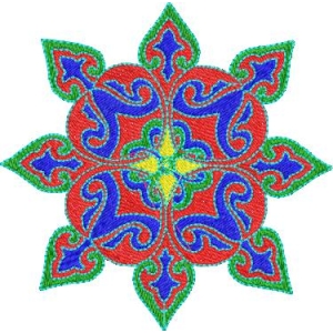 彩色对称花纹图案