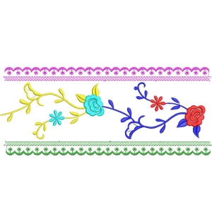 彩色刺绣花边装饰图案