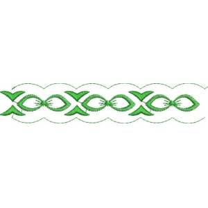 绿色刺绣花纹图案