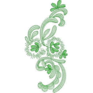 绿色刺绣花纹图案