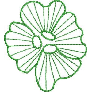绿色刺绣花朵图案