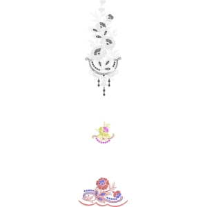 三款刺绣花纹设计图