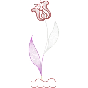 抽象花卉线描图