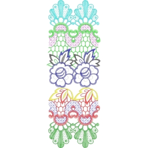 彩色刺绣花纹设计图