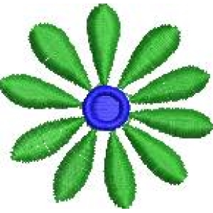 绿色花瓣花朵图案