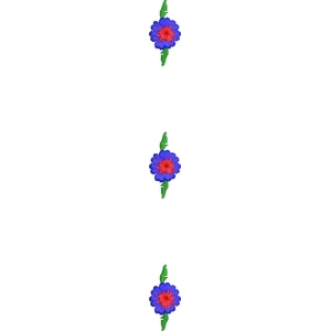 三朵蓝色花朵图案