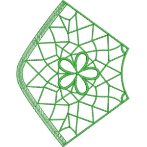 绿色四叶草刺绣图案