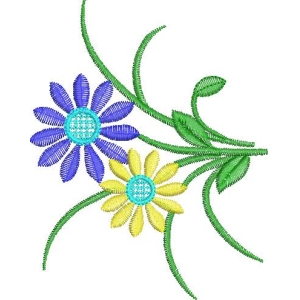 刺绣花卉图案