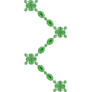绿色分形图案装饰设计