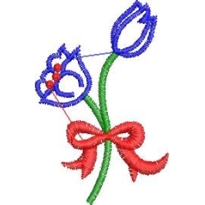 蓝色郁金香花束装饰