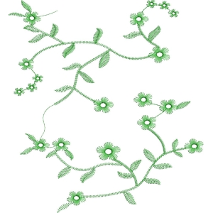 绿色藤蔓花卉图案